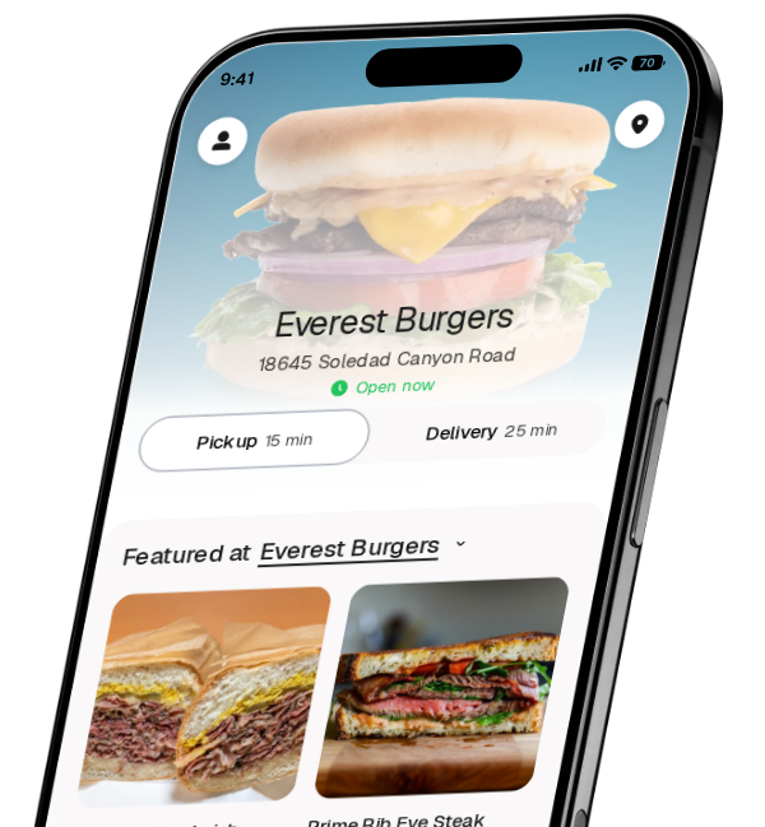 Everest Burgers app preview